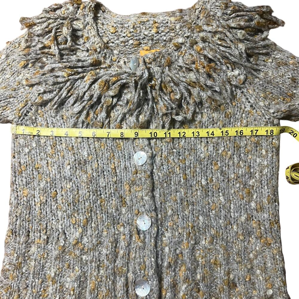 Ruby Rd. Gray And Yellow Knit Cardigan Sweater Si… - image 4